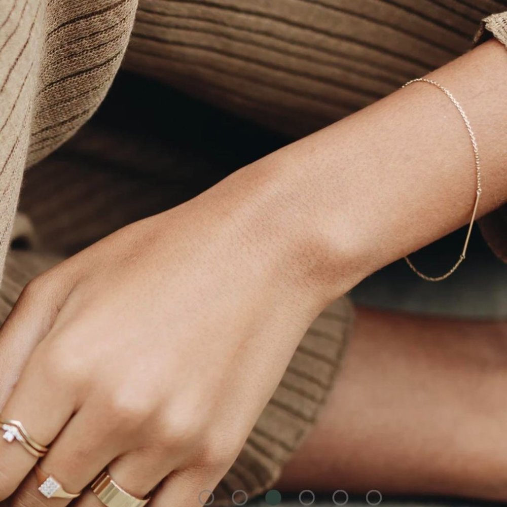 NWOT Aurate Catbird Lariat Bracelet - 14K solid rose gold